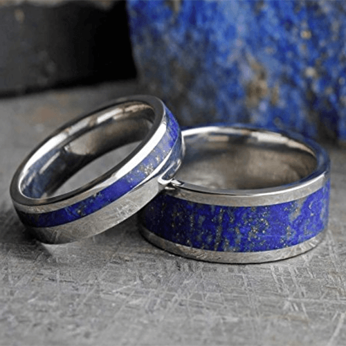 The Men’s Jewelry Store - Lapis Lazuli Promise Rings for Couples 4